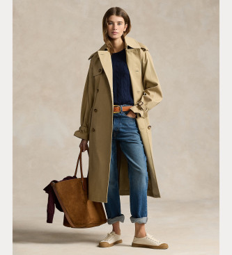 Polo Ralph Lauren para mujer. 211910358001 Parka Double Breasted beige (L), Casual, Algodón