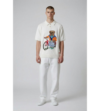 Polo Ralph Lauren para hombre. 710B20266001 Polo Bear de algodón blanco (L), Casual, Manga corta