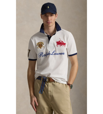 Polo Ralph Lauren para hombre. 710B14219003 Polo Classic Fit Crest Mesh blanco (XL), Casual, Algodón, Manga corta