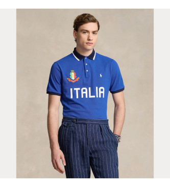 Polo Ralph Lauren para hombre. 710944669001 Polo Classic Fit Italia azul (L), Casual, Algodón, Manga corta