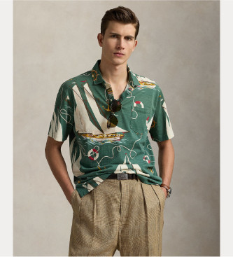Polo Ralph Lauren para hombre. 710971786001 Polo Classic Fit Sailboat verde (S), Casual, Algodón, Manga corta