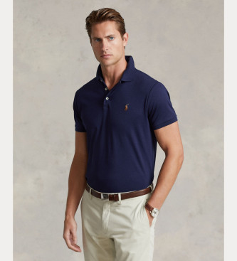 Polo Ralph Lauren para hombre. 710713130006 Polo Custom Slim Fit de algodón suave marino (M), Casual, Manga corta
