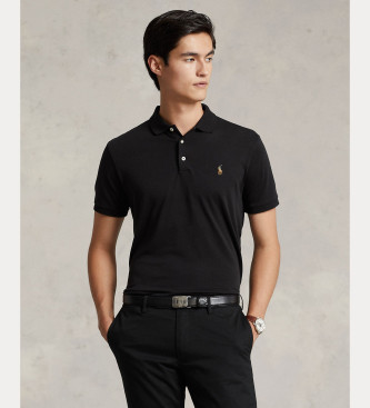 Polo Ralph Lauren para hombre. 710713130001 Polo Custom Slim Fit de algodón suave negro (L), Casual, Manga corta