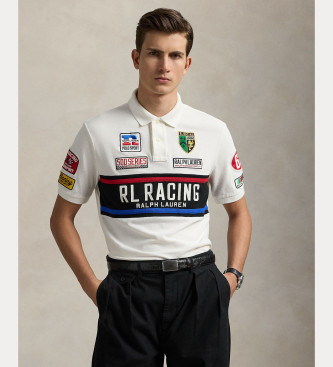 Polo Ralph Lauren para hombre. 710972334001 Polo Custom Slim Fit de piqué blanco (XL), Casual, Algodón, Manga corta