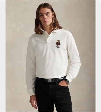Polo Ralph Lauren Para Hombre. 710981793001 Polo De Piqué Classic Fit Con Polo Bear Blanco Roto (L), Casual, AlgodóN, Manga Larga-image