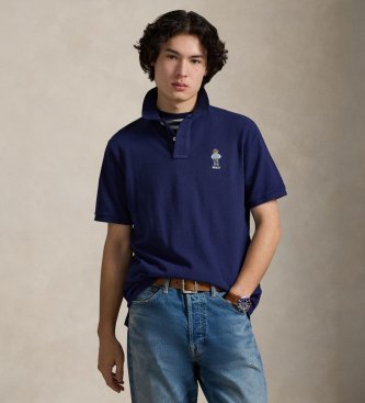 Polo Ralph Lauren Per Uomo. 710B14620001 Polo Piqué Classic Fit Con Polo Bear Blu Navy. (Xl), Casual, Cotone, Manica Corta