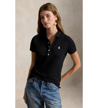 Polo Ralph Lauren para mujer. 211B18200011 Polo Slim Fit Stretch negro (M), Casual, Algodón, Manga corta
