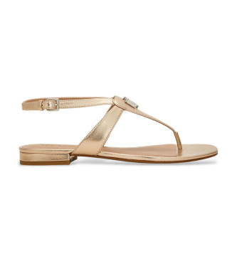 Polo Ralph Lauren para mujer. 802970532001 Sandalias de Piel Everley bronce (36), Plano, Hebilla, Casual