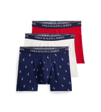 Polo Ralph Lauren Set 3 bóxers de algodón elástico marino