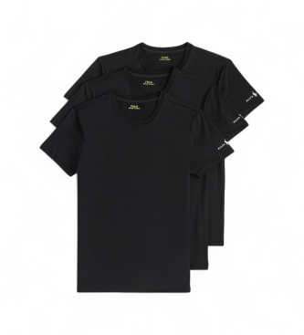 Polo Ralph Lauren para hombre. 714965508001 Set de tres camisetas negro (M), Casual, Algodón, Manga corta