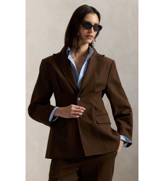 Para mujer. 211A96191001 Blazer de crepé de lana y algodón (36), Casual, Clásico