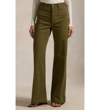 Polo Ralph Lauren Pantalón Beaton de algodón y elástico verde
