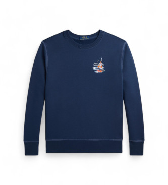 Polo Ralph Lauren para niño. 322964442001 Sudadera con estampado marino (7años= 124/134cm), Algodón, Poliéster Reciclado, Sostenible, moda i