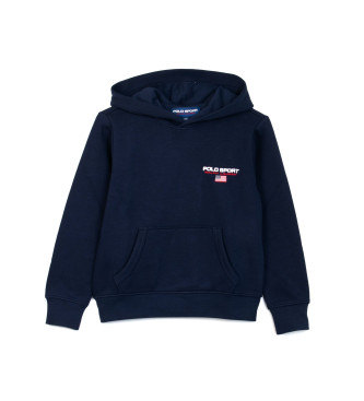 Polo Ralph Lauren para niño. 323P01528501 Sudadera de felpa con capucha Polo Sport azul (10/12años=150/161cm), Casual, Algodón, moda infanti
