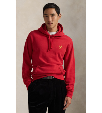 Polo Ralph Lauren para hombre. 710P08095001 Sudadera de felpa de rizo con capucha rojo (XXL), Casual, Algodón