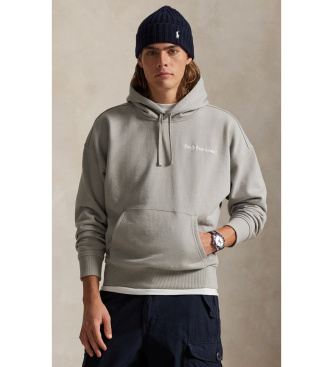 Polo Ralph Lauren para hombre. 710917904016 Sudadera de felpa Relaxed Fit gris (L), Casual, Algodón