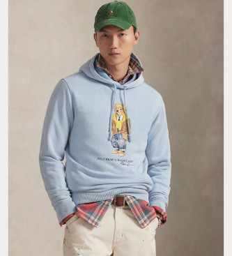 Polo Ralph Lauren para hombre. 710P04984002 Sudadera de felpa teñida en prenda azul (XL), Casual, Algodón