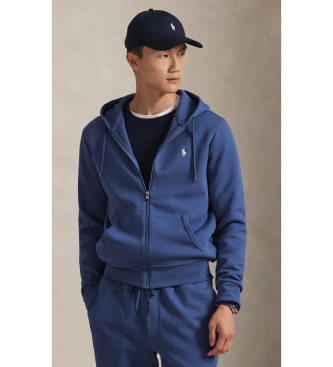 Polo Ralph Lauren para hombre. 710881517087 Sudadera de punto doble y cremallera marino (S), Casual, Algodón