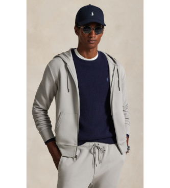 Polo Ralph Lauren Homem Cinza Para 710881517092 Camisola De Malha Dupla Com Fecho De Correr Cinzento (L), Casual, Algodão