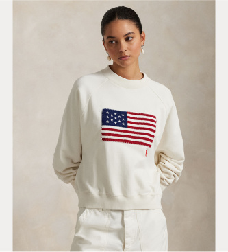 Para mujer. 211965098001 Sudadera Logo Flag French Terry (S), Casual, AlgodĂłn, Manga larga
