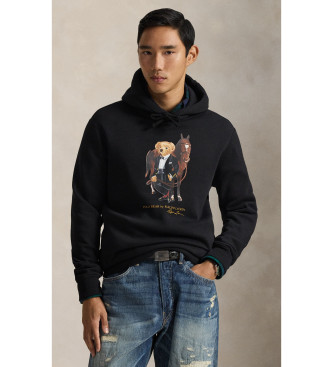 Polo Ralph Lauren para hombre. 710P08096001 Sudadera Polo Bear negro (S), Casual, Algodón