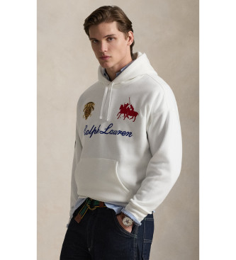 Polo Ralph Lauren para hombre. 710B14217001 Sudadera Relaxed Fit blanco (M), Casual, Algodón
