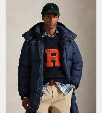 Polo Ralph Lauren para hombre. 710P01338001 Abrigo Gorham marino (XL), Casual, Poliéster