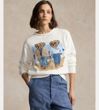 Polo Ralph Laurenvoor vrouwen. 211935308001 Ricky Beer Trui wit (XS), Casual, Katoen