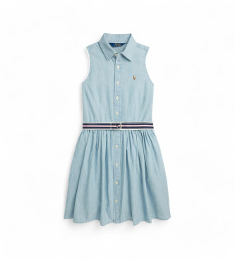 Polo Ralph Lauren Vestido camisero azul claro (9años= 140/142cm)
