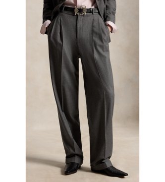 Polo Ralph Lauren Pantalón Bacall de mezcla de lana gris