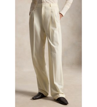 Polo Ralph Lauren Pantalón Bacall de mezcla de lana beige