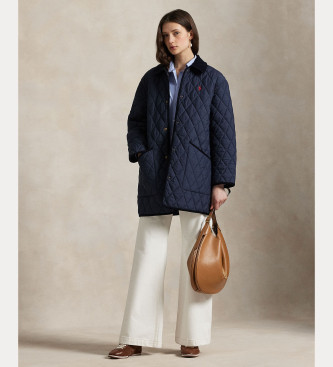 Polo Ralph Lauren para mujer. 211971180003 Abrigo Quilt marino (L), Casual, Poliéster