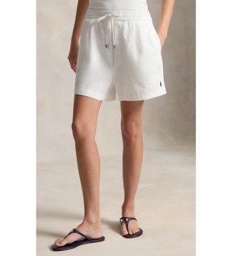 Polo Ralph Lauren Pantalón corto de lino con cordón blanco