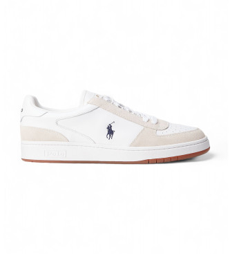 Polo Ralph Lauren para hombre. 809834463002 Zapatillas de piel Court blanco (43), Plano, Cordones, Casual