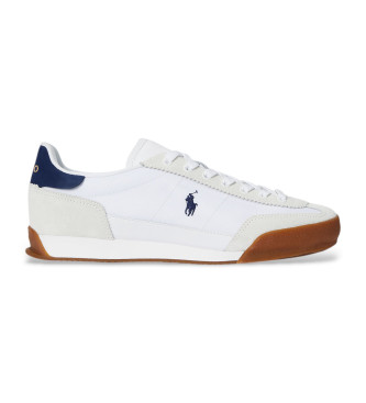 Polo Ralph Lauren para hombre. 809961175003 Zapatillas de piel Hester blanco (45), Plano, Cordones, Casual