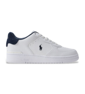 Polo Ralph Lauren para hombre. 809978007003 Zapatillas de piel Masters Court blanco (43), Plano, Cordones, Casual