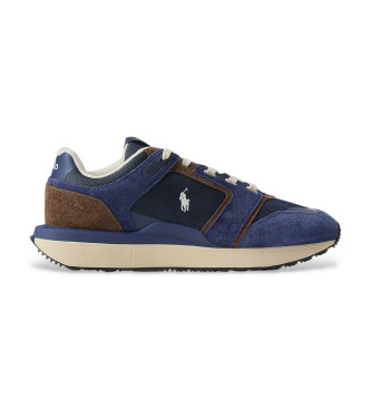 Polo Ralph Lauren para hombre. 809973975003 Zapatillas de Piel Train 89 V2 marino (45), Plano, Cordones, Casual