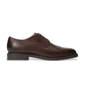 Polo Ralph Lauren para hombre. 803978018001 Zapatos de Piel Asher marrón (44), Plano, Cordones, Casual, Fiesta, Clásico