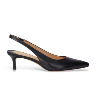 Lauren Ralph Lauren para mujer. 802927937001 Zapatos de piel Lolah negro (37), 5 a 8cm, Ninguno, Casual, Fiesta