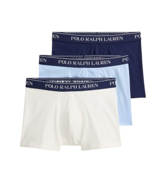 Polo Ralph Lauren Set 3 bóxers de algodón elástico blanco