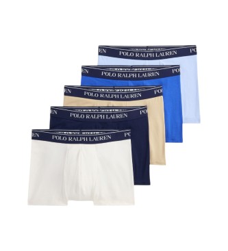 Polo Ralph Lauren för män. 714864292027 Set med 5 klassiska boxerkalsonger i elastisk bomull flerfärgade (XXL), Hemkläder