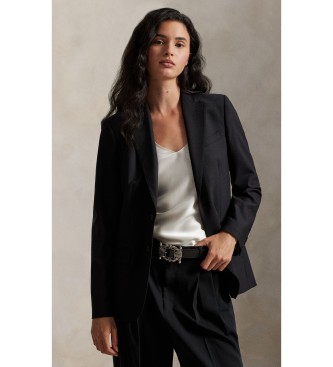 Polo Ralph Lauren för kvinnor. 211907268002 Americakavaj i ull och svart elastan (42), Casual, Klassisk