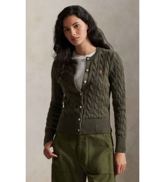 Polo Ralph Lauren Cárdigan de algodón en punto de ochos verde