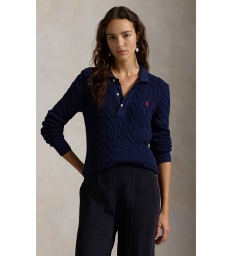 Polo Ralph Lauren för kvinnor. 211959100004 Marin Iconic Polo (XXS), Casual, Bomull, Klassisk, Lång ärm, Marino