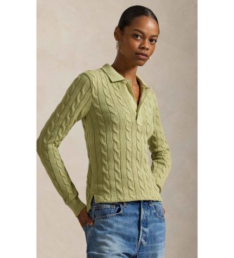 Polo Ralph Lauren för kvinnor. 211959100500 Ikonisk grön polotröja (XXS), Casual, Bomull, Klassisk, Lång ärm