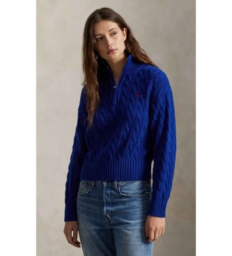 Polo Ralph Lauren Jersey de algodón en punto de ochos azul