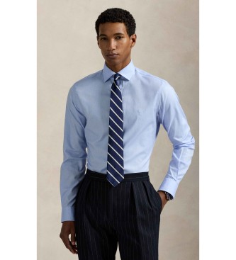 Polo Ralph Lauren para hombre. 712969015002 Camisa Custom Fit con textura azul (15=38), Casual, Algodón, Clásico, Manga larga