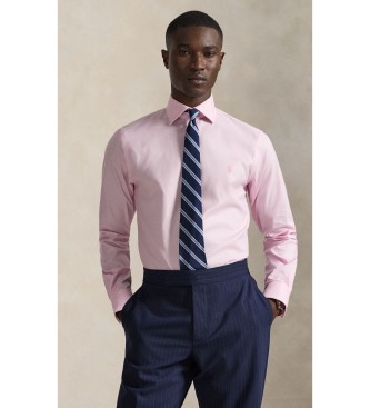Polo Ralph Lauren Camisa Custom Fit con textura rosa
