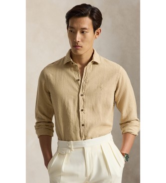 Para hombre. 710B22591005 Camisa de lino Custom Fit (M), Casual, Manga larga