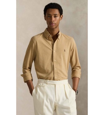 Polo Ralph Lauren Camisa de piqué ultraligera beige